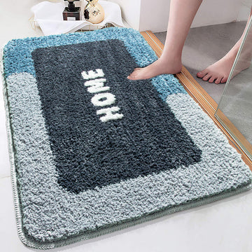 Flocking rug door bathroom mat