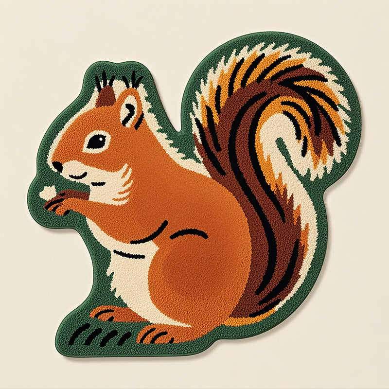 Cute squirrel hamster area rugs mats