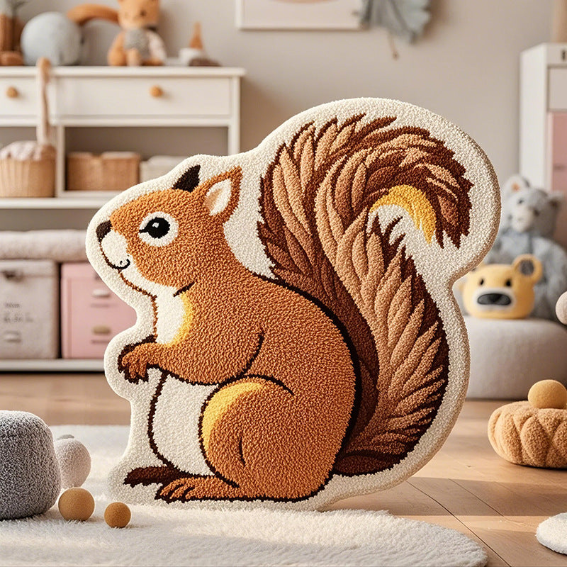 Cute squirrel hamster area rugs mats