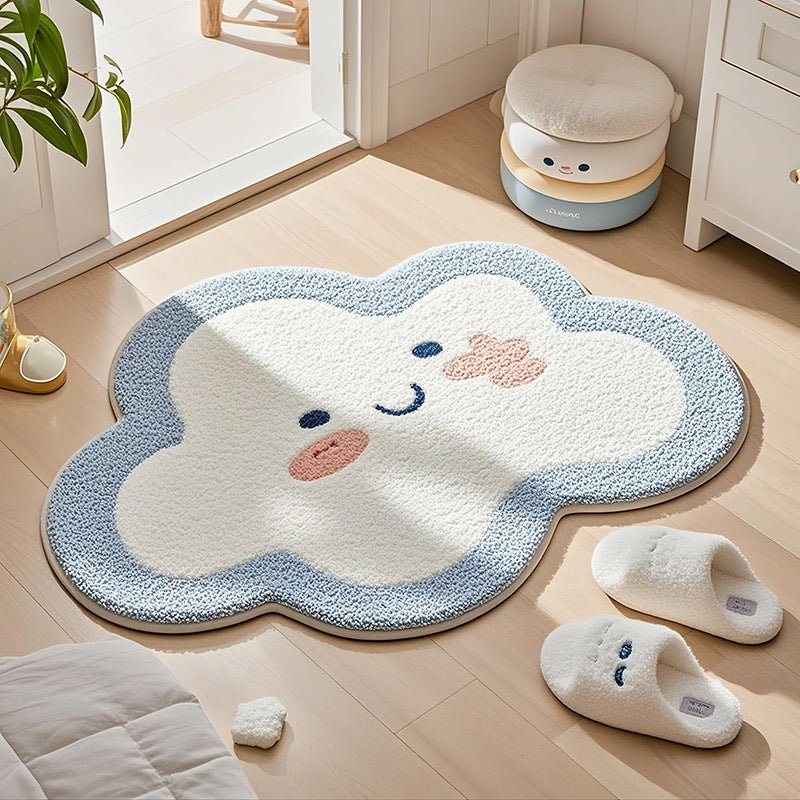 Cloud bathroom rug mat